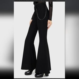 Killstar Black Flare Pants with Chain Detail